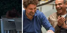 Carlo Conti sparisce...nel tramonto, l'ironia della moglie Francesca e di Pieraccioni