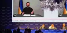 Zelensky a Cernobbio ringrazia l'Italia: "Lavoriamo per fermare Russia"
