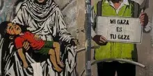 Lo street artist TvBoy su Gaza, due nuove opere apparse nella notte a Roma