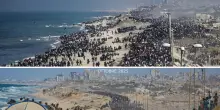 In migliaia tornano verso Gaza City dopo il ritiro dell'esercito. Preparativi per il rilascio degli ostaggi e dei detenuti