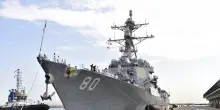 Cacciatorpediniere americano Uss Roosevelt attracca ad Algeri