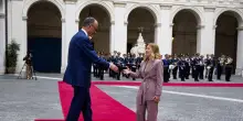 Meloni riceve il cancelliere Merz a Palazzo Chigi