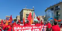 Sciopero, lavoratori metalmeccanici in piazza a Genova