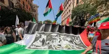'Siamo 300 mila', Bella ciao e Guernica al corteo pro Gaza