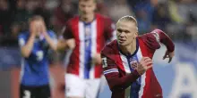 Mondiali 2026: Estonia-Norvegia 0-1, gol di Haaland