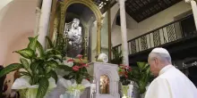 Il Papa in visita privata al santuario della Mentorella