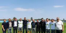 Calcio: il ct Gattuso e Buffon all'allenamento del Cagliari