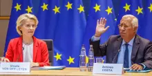 Oggi videocall tra Costa, von der Leyen, Macron e Merz