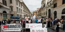 In piazza per i reporter uccisi a Gaza, letti i nomi