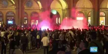 Coppa Italia, gioia incontenibile a Bologna: la festa in Piazza Maggiore