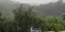 Alluvione nel Savonese, un'auto finisce nel Pora