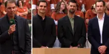 Tennis, a Parigi l'omaggio dei "big 3" a Nadal: e in tribuna c'è Alcaraz