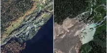 Svizzera, la distruzione a Blatten vista dal satellite: il villaggio prima e dopo la valanga