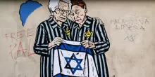Milano, nuovo murale con Segre e Bruck vandalizzato due ore dopo l’inaugurazione