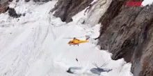 monte rosa alpinisti caduti 30 metri elicottero soccorsi