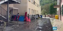 Maltempo nel Genovese, a Calvari il fango invade una chiesa e una scuola