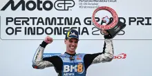 MotoGP in Indonesia, vince Aldeguer. Cadono Bezzecchi e Marc Marquez che si infortuna