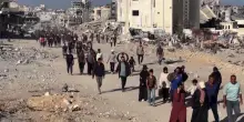striscia di gaza khan yunis marcia ritorno a casa palestinesi