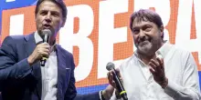 FdI in piazza per Ranucci al sit-in del centrosinistra. Conte: “Ora via le querele”
