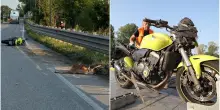In moto contro un daino: centauro all’ospedale