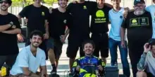 Valentino Rossi in pista a Corridonia