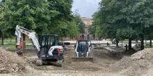 Lavori in corso ai giardini Diaz: "Rallentamenti per il maltempo, la riapertura sarà entro giugno"
