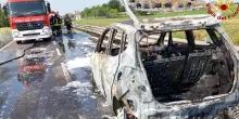 Novellara, bruciano sterpaglie dopo l'incendio dell'auto