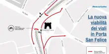 Traffico a Bologna, da oggi la rivoluzione a porta San Felice: come cambia la viabilità (per sempre)