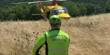 Incidente nel bosco. Soccorso un biker