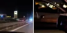 Contromano di notte in superstrada, allarme tra gli automobilisti: anziana bloccata / Video