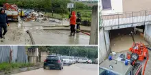 Maltempo sulla costa fermana, garage allagato e disagi