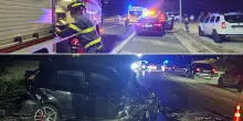 Incidente a Falconara tra un pulmino e 2 auto: feriti 3 adulti e una bimba di 9 mesi