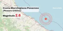 Terremoto oggi in mare davanti a Pesaro: scossa di magnitudo 2.6