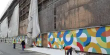 Ex Sant’Agostino, liberata la facciata