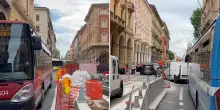 Autobus in avaria in via Indipendenza: traffico paralizzato