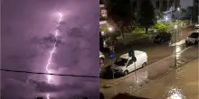 Violento temporale a Forlì, strade e scantinati allagati