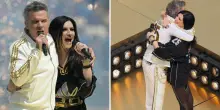 Laura Pausini e Robbie Williams a New York: spettacolo e abbracci sul palco. Il look scelto