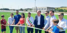 Campo di calcio a nuovo. Marotta festeggia