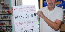 Cinque più uno fa 183mila. Maxi colpo al Superenalotto