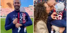La prima volta della piccola Lea allo stadio, il Bologna stravince: la giornata perfetta di papà De Silvestri