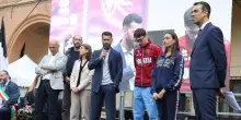 Sfilano le stelle dello sport ferrarese. Sul palco Antenucci, Duran e Maurelli: "Questo Festival è un’opportunità"
