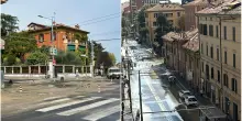 Via Mazzini a Bologna paralizzata: code infinite e polemiche per un tubo rotto