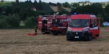 Incendio a Colli del Tronto, a fuoco 4 ettari di terreno e le rotoballe