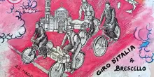 L’opera: don Camillo e Peppone in sella alla bici
