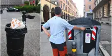 Rifiuti, l’esperimento a Bologna: via i cestini ‘piccoli’ per combattere il degrado