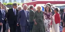 Re Carlo III e la regina Camilla visitano la London flower show