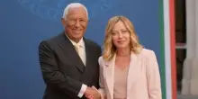 Meloni accoglie il presidente del Consiglio europeo Antonio Costa