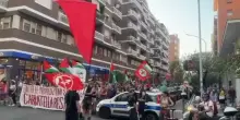 A Roma manifestazione pro-Palestina a Garbatella