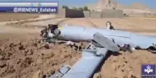 La TV iraniana mostra il drone israeliano Hermes abbattuto