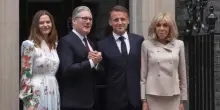 Keir Starmer accoglie Emmanuel Macron a Downing Street
